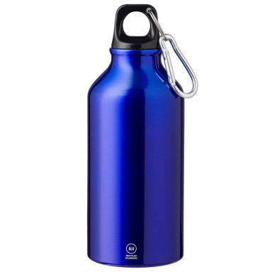 Бутылка для воды Erich из переработанного алюминия с карабином на 400 мл