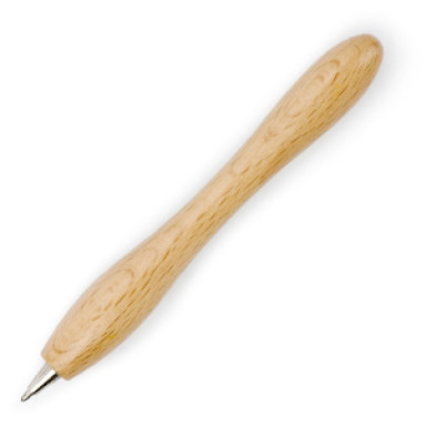 Эко-ручка деревянная с прозрачным колпачком