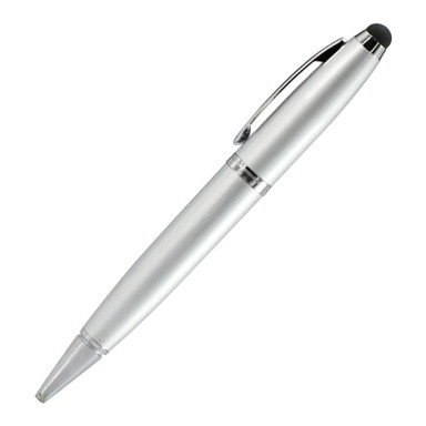 Ручка-стилус, флешка на 64 Гб металлическая поворотная
