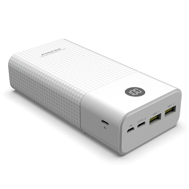 Зовнішній акумулятор Power Bank Pineng на 30000 mAh White