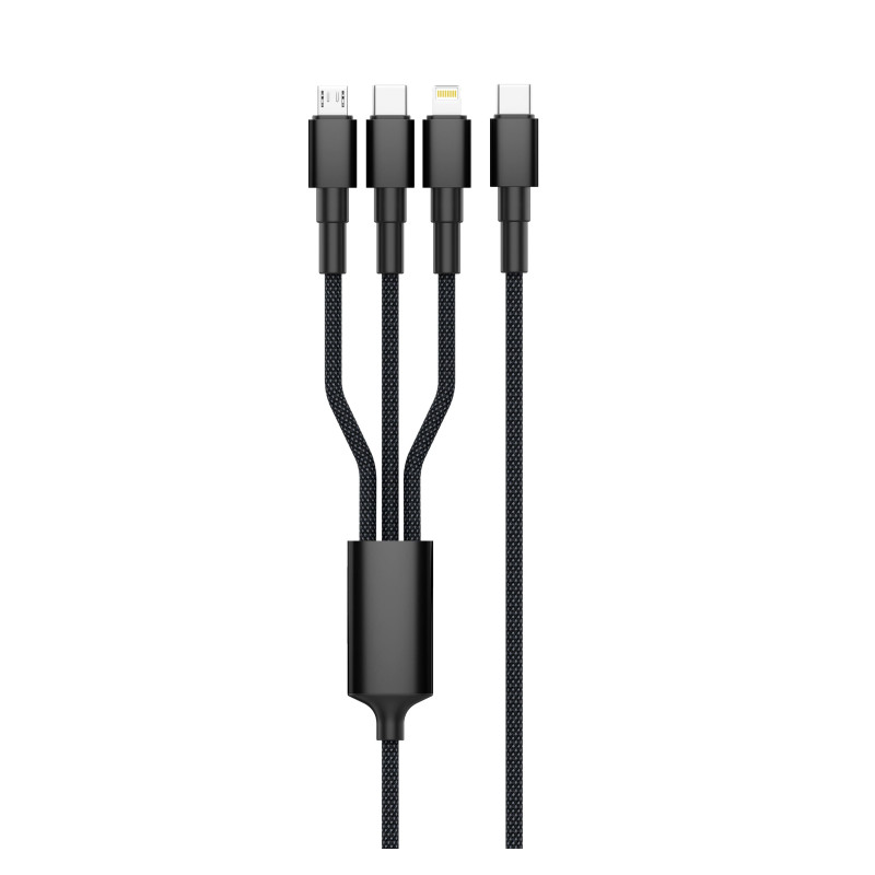 Зарядний кабель Solin Type-C 3в1 60W