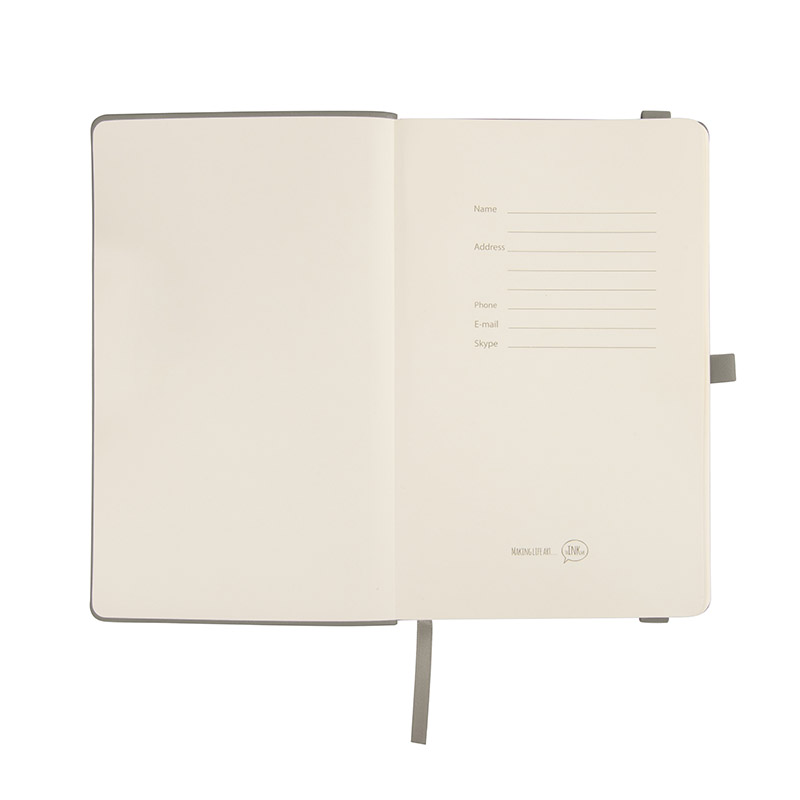 Блокнот thINKme Gracy A5, мягкая обложка, линейный блок, 192 страниц, держатель для ручки, резинка-фиксатор