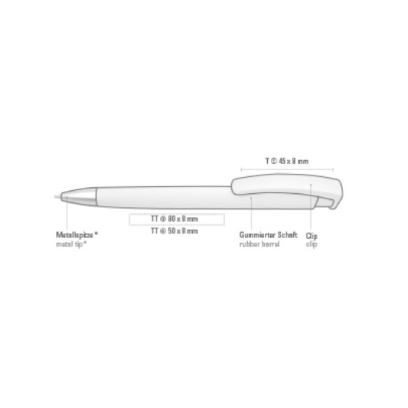  Ручка TRINITY K кулькова з soft-touch поверхнею, трикутної форми 