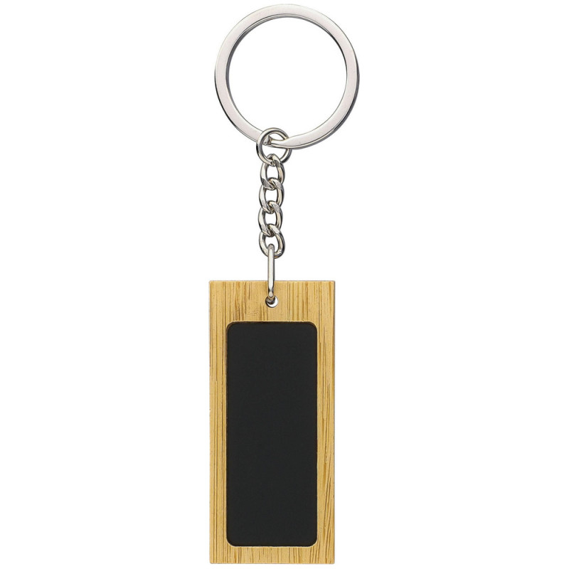 ЭКО набор из бамбука Zaid (ручка + брелок) прорезиненный