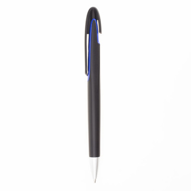Пластиковая шариковая ручка оригинальной формы с цветной вставкой