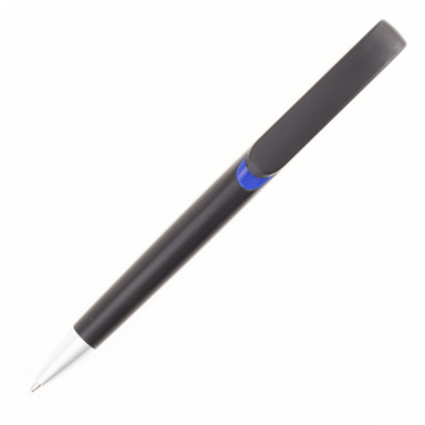 Пластиковая шариковая ручка оригинальной формы с цветной вставкой