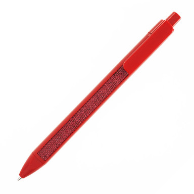 Уникальная пластиковая ручка с текстильной вставкой из меланжевой ткани Textile Pen