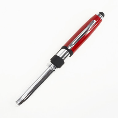 Ручка металлическая многофункциональная: фонарик, стилус, держатель для смартфона