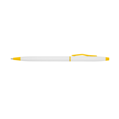 Металлическая ручка с глянцевой белой поверхностью