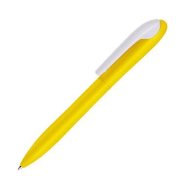 Ручка пластиковая шариковая со съемным клипом Largo желтая