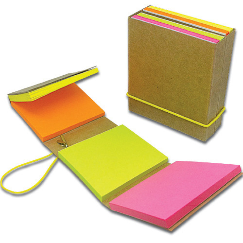 Блокнот 65х75 мм со стикерами Post-It ярких цветов