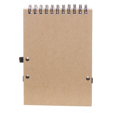 Блокнот A6 вертикальний без смуги з ручкою