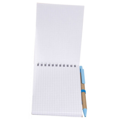 Блокнот A6 вертикальный без полосы с ручкой