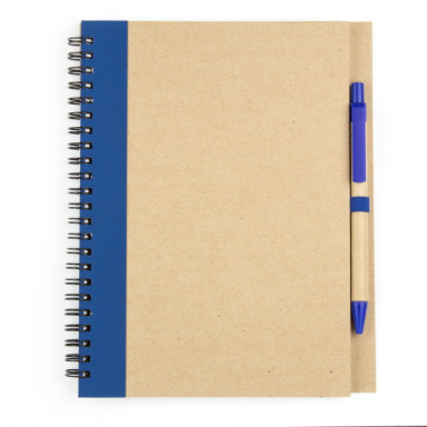 Блокнот A5 с ЭКО-ручкой и вертикальной полосой