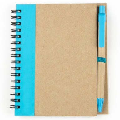 Блокнот A6 с ЭКО-ручкой и вертикальной полосой