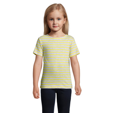Детская футболка с круглым воротом в полоску SOL’S MILES KIDS
